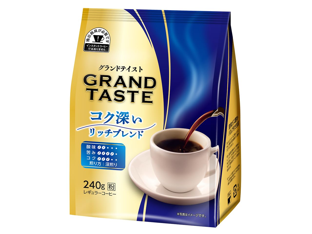 KEY COFFEE グランドテイスト コク深いリッチブレンド 粉 240g キーコーヒーの商品画像