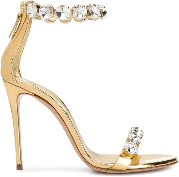 casadei gold heels