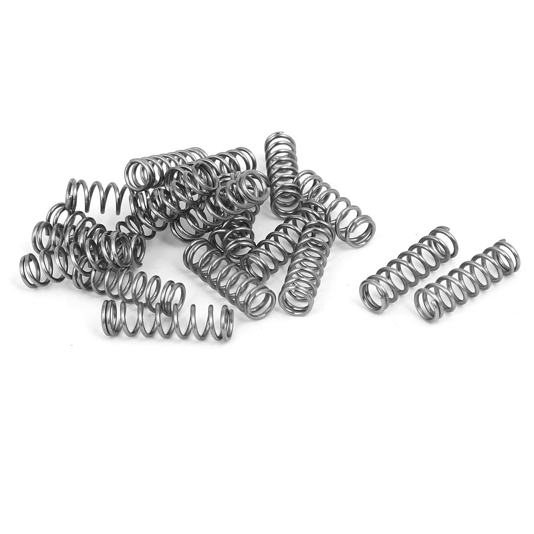 sourcingmap Compression Spring,304 Stainless Steel,6mm OD,0.8mm Wire Size,20mm Free Length,Silver Tone,20Pcs