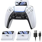 FASTSNAIL Rechargeable Battery Pack for PS5 Controller, LED Display 2 Pack 7400mWh Fast Charging for PlayStation 5 DualSense Battery Pack, Play and Charge Kit for ps5 Accessories