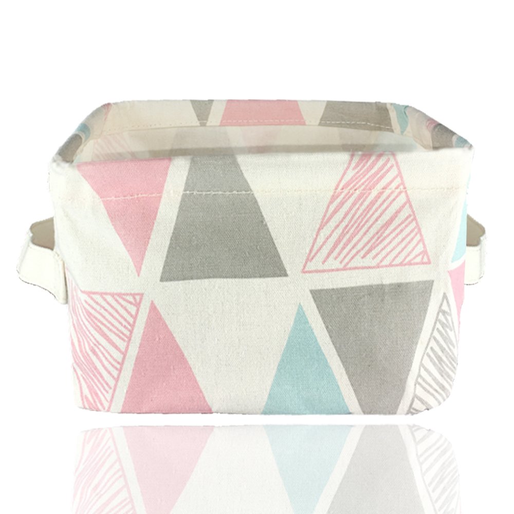 Small Foldable Storage Basket Canvas Fabric Waterproof