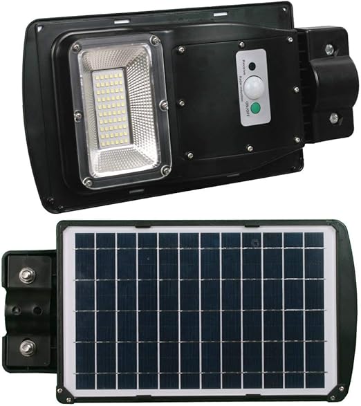 Jandei - Farola LED 30W Solar Exterior IP67 Panel integrado 60 LED 800 Lúmenes 6500K Blanco Frío Batería Ion-Litio mando a distancia