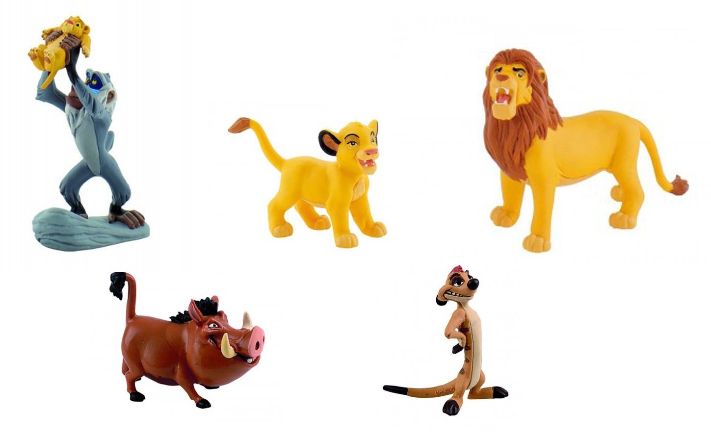 Bullyland The Lion King Playset 5 Figures Rafiki Simba Timon Pumbaa
