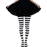 baotongle 2 Pairs Women's Nylon Striped Tights Striped Tights for Women Women's Stocking Hosiery 88-132IbS