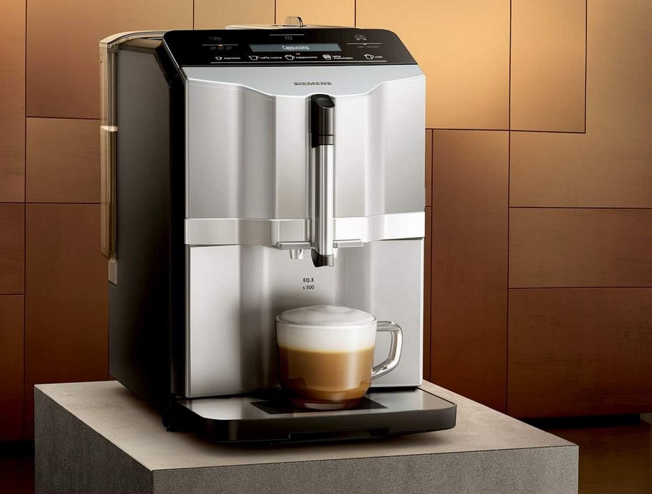 Siemens EQ.3 s300 Independiente Máquina espresso 1,4 L Totalmente automática - Cafetera (Independiente, Máquina espresso, 1,4 L, Granos de café, 1300 W, Negro, Titanio): Amazon.es: Hogar