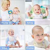 Vicloon Baby Bibs 6 Pack Press Stud Soft Muslin Unisex Drool Bibs view 6