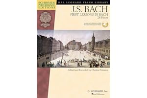 Johann Sebastian Bach Easy Piano Sheet Music Songbook for Elementary to Intermediate Players | First Lessons in Bach 28 Piece
