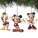 Jim Shore Disney Traditions Mickey Minnie And Donald Christmas Ornaments Set
