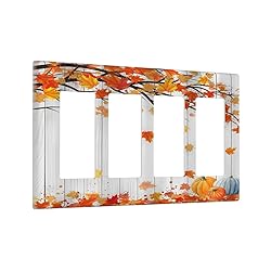 Xuejiaku Decorative Outlet Covers Rustic Red Maple