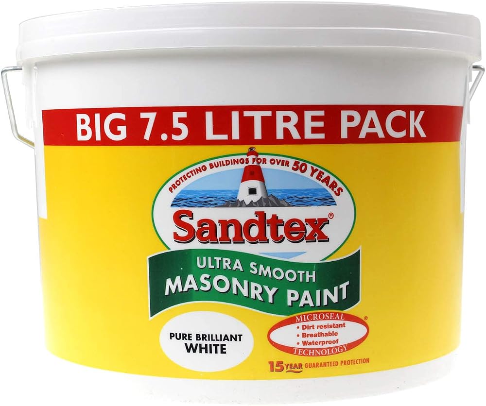 Sandtex Ultra Smooth Masonry Paint Pure Brilliant White 7.5 litres