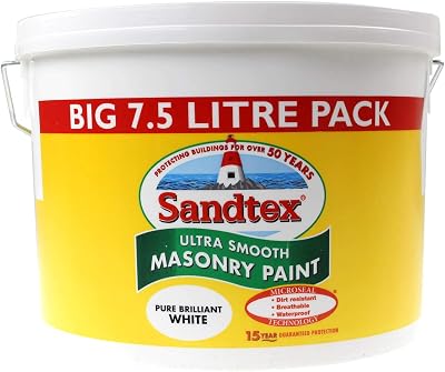 Sandtex Ultra Smooth Masonry Paint Pure Brilliant White 7.5 litres