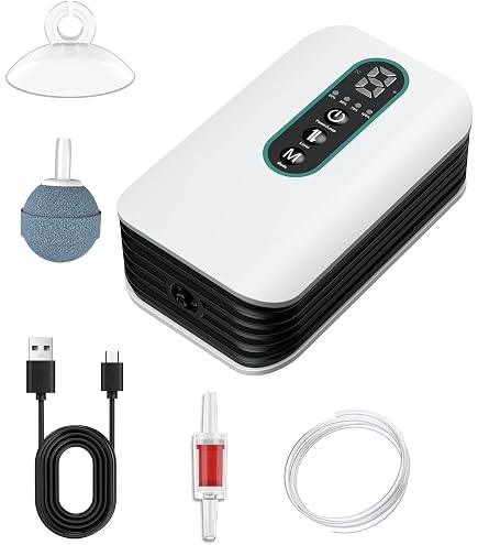 Aérateur Rechargeable Pour Appâts De Pêche – Pompe à Air Portable 2000mAh, Pour Seau, Aquarium, Kayak - 14