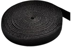 TFY Reusable Hook & Loop Fastening Tape,0.75 Inches x 180 Inches -Black