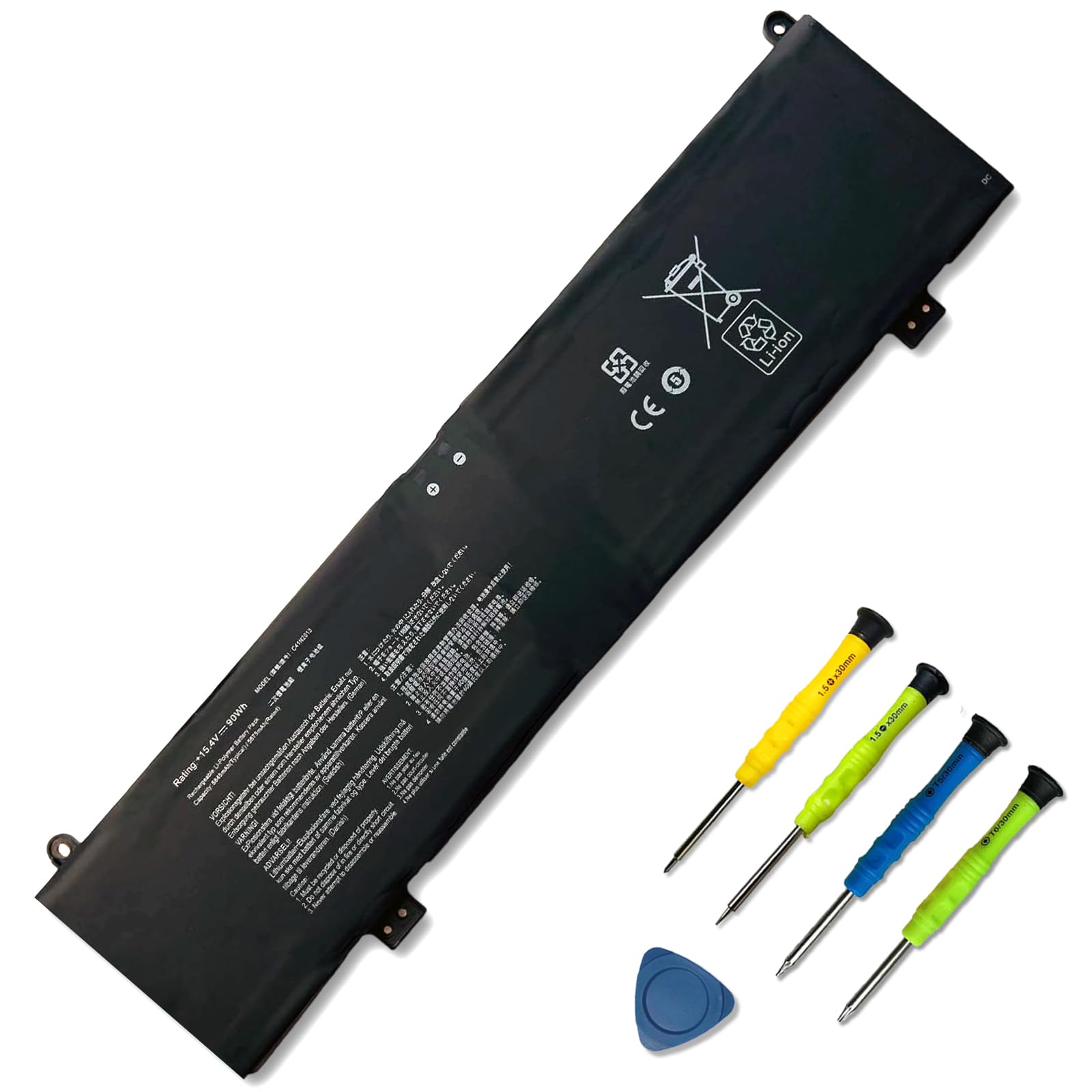 Photo 1 of SUNNEAR C41N2013 C41N2013-1 90Wh Laptop Battery Compatible with Asus ROG Strix G15 G513 G713 G17 Rog Strix Scar15 G533 17 G733 Zephyrus G15 GA503 S17 GX703 M16 GU603HE Series 15.4V 90Wh 5675mAh
