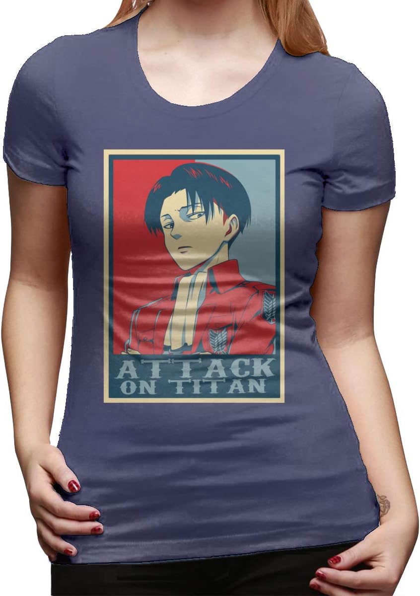 Touhou Anime Attack On Titan Levi Women's Short Sleeve T Shirt Top
