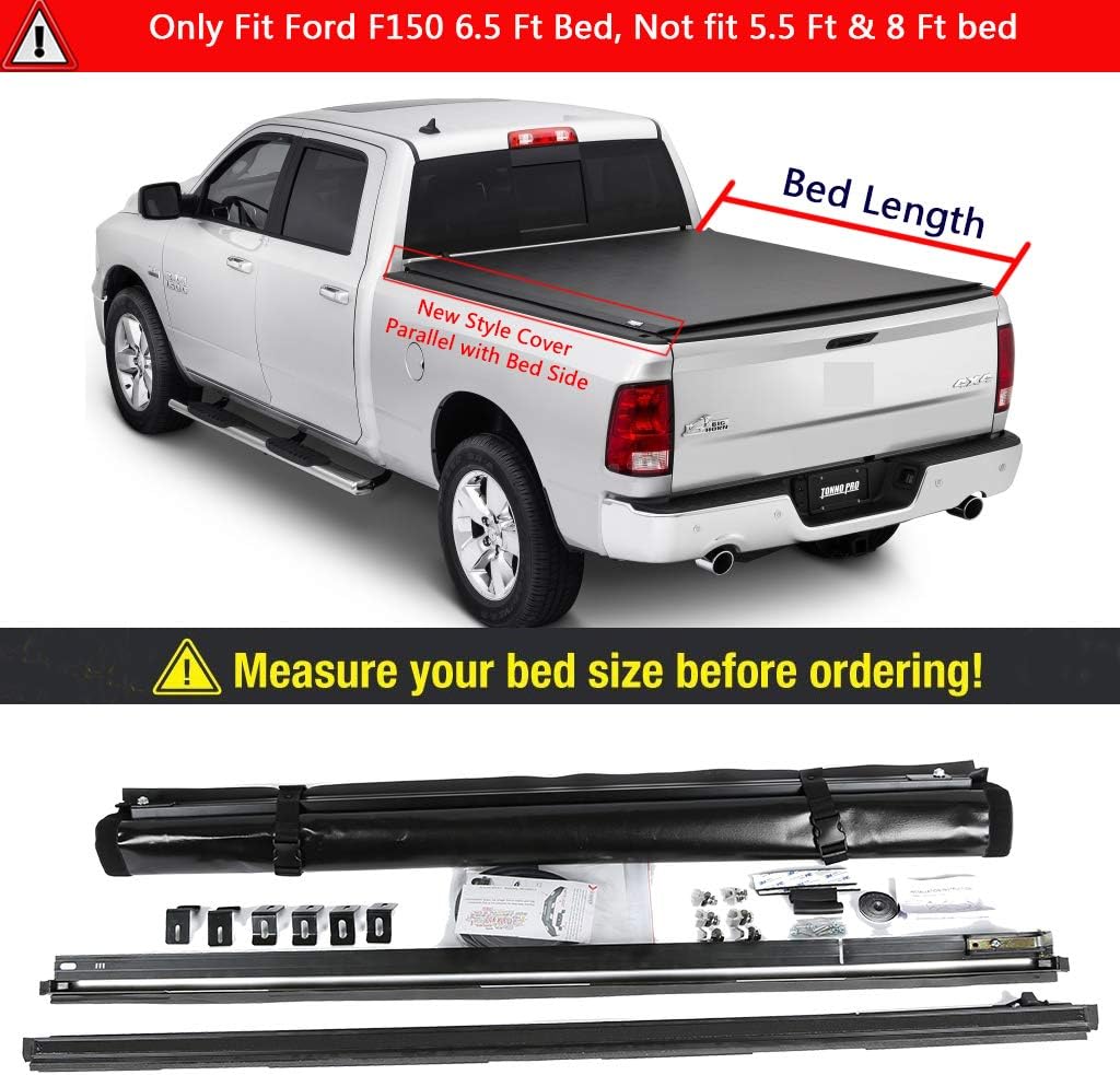 Amazon Com Raftudrive New Designed Roll Up Tonneau Bed Cover Only Fit 2004 2008 Ford F150 6 5 Ft Bed Not Fit Flareside Not Fit 5 5 Ft And 8 Ft Bed Automotive