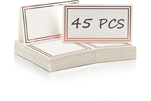 Ronteda Table Place Cards 45Pcs - Wedding Place Cards Name Place Cards White Blank Table Card for Weddings Party Dinner Recep