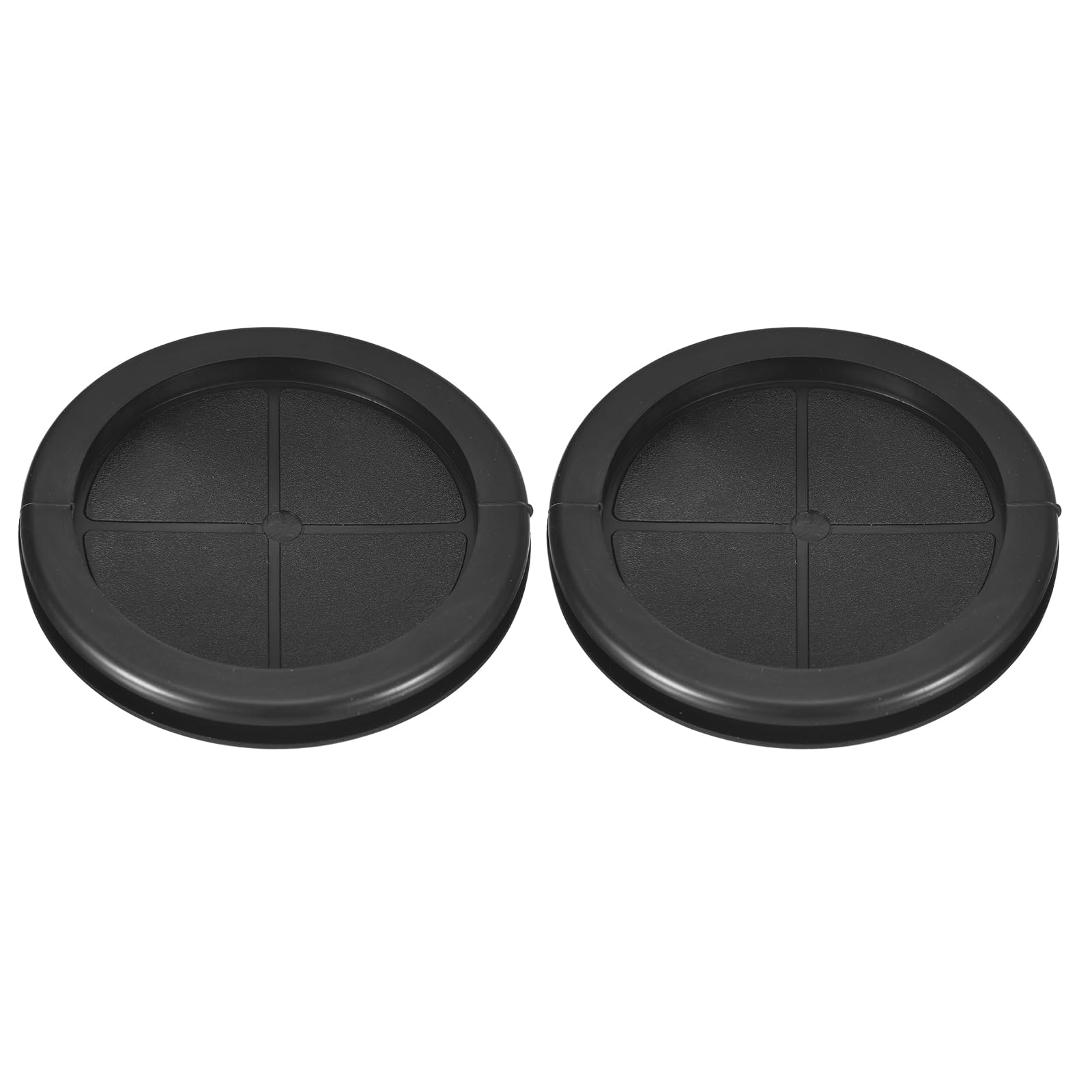 Photo 1 of uxcell 2Pcs Rubber Grommets 3-1/8" (80mm) Drill Hole, 2-3/4" (70mm) ID Double Sided Hole Plugs Ring Gasket for Firewall Cable Wire Protecting, Black
