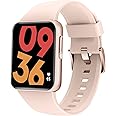 GRV Smart Watch for Men Women, Smartwatch for iOS and Android Phones Personalized Watch Faces IP68 Waterproof, Fitness Tracker with Heart Rate/Blood Oxygen/Sleep Monitor Steps Calories Tracker (Pink)