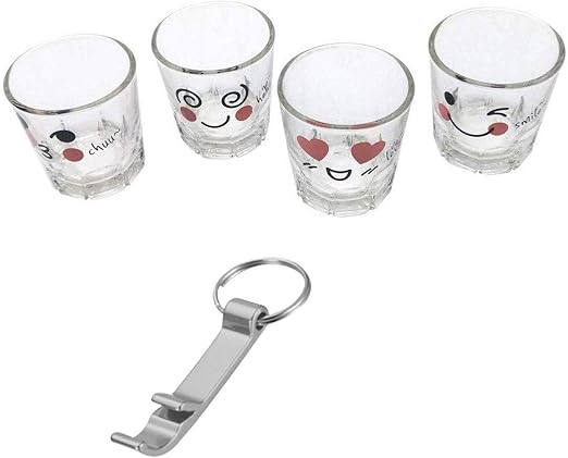 Amazon Com Korean Funny Characters Soju Shot Glasses Set 1 7 Oz