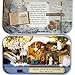 Box Theater Dollhouse, Mini Cabin Handicraft DIY Assemble Box House Kits Art Gifts Creative Room With String Light Tweezer Ruler For Kids Friends Birthday Valentine's Day (Winter Roam Around)