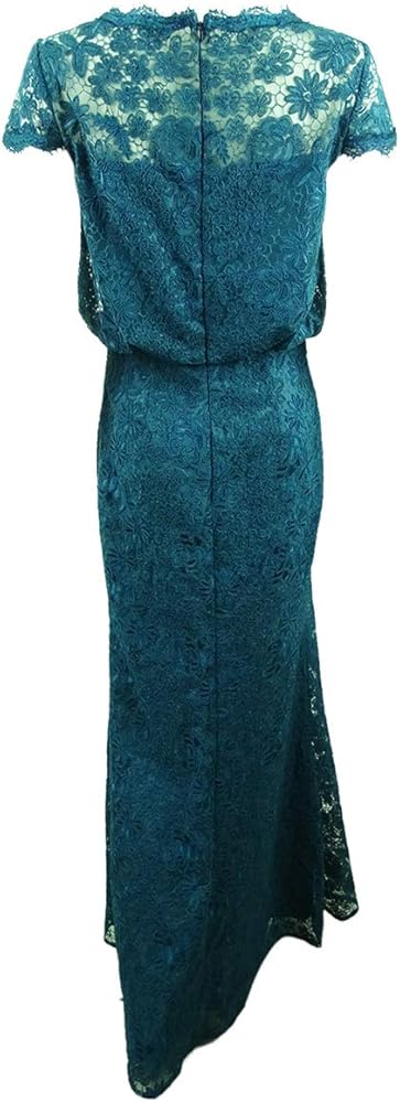 js collection illusion lace evening dress