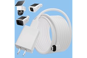 UOGW 20FT Power Extension Cable for eufy SoloCam S220/SoloCam S340/eufyCam S300 (eufyCam 3C),Power Adapter and Weather Resistant Extension Type C Cable Continuously Charging Your Security Cameras (White)