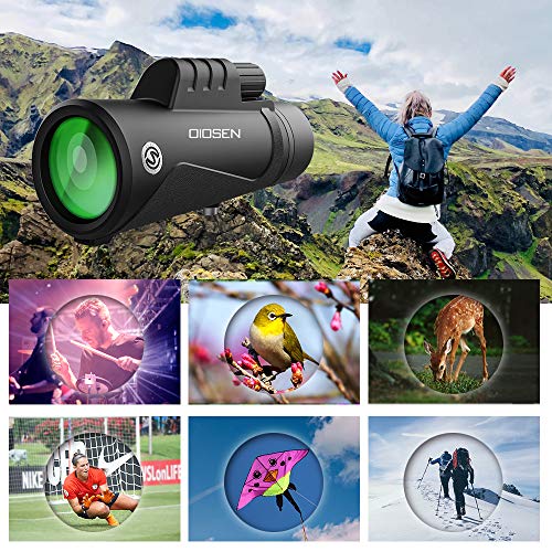OIOSEN Monocular Telescope, Upgrade High Power 12x50 HD Dual Focus Scope with Smartphone Holder, Waterproof BAK4 Prism FMC with 23mm Large Eyepiece for Bird Watching, Hiking and Hunting