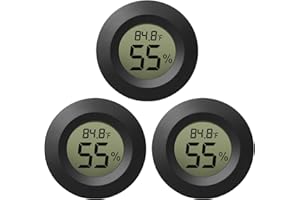 EEEKit Hygrometer Thermometer, 3 Pack LCD Monitor Indoor Humidity Meter, Outdoor Weather Temperature Gauge for Home Office