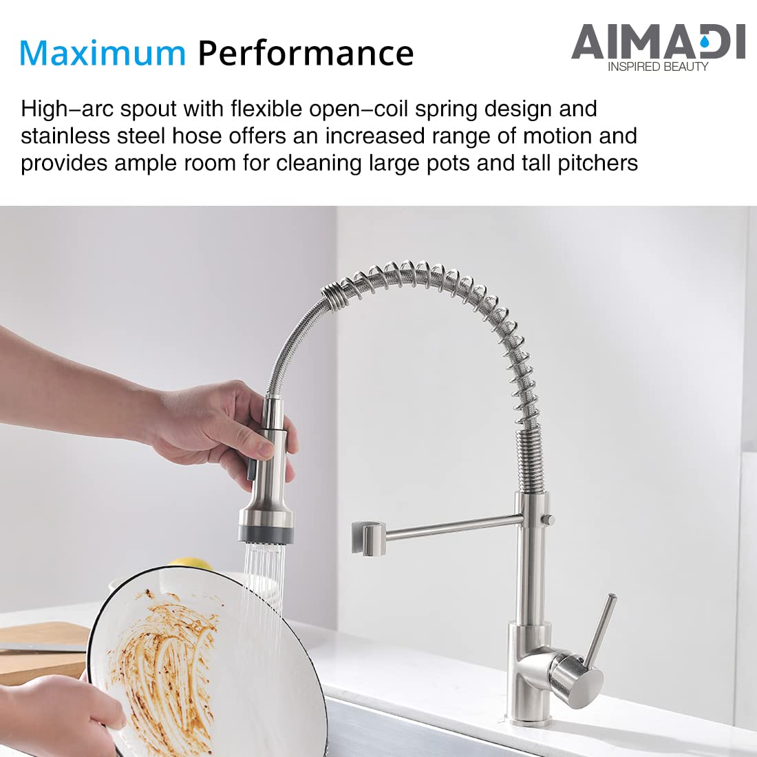 Mua AIMADI Modern Kitchen Faucet Pull Down Sprayer,Stainless Steel