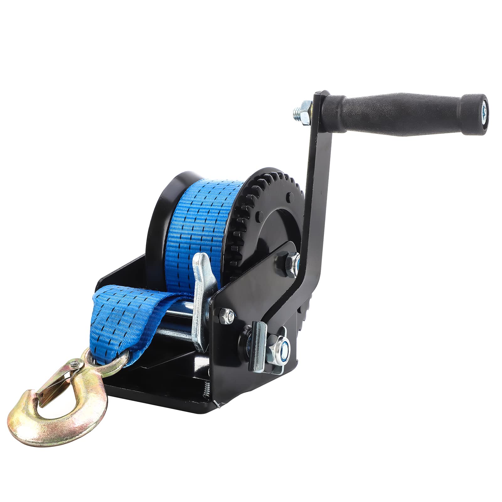 Photo 1 of SPARKWHIZ Boat Trailer Winch, 1600lbs Heavy Duty Hook with 26ft Polyester Strap, Two Way Ratchet Manual Winch for Trailer, Marine, Boat, ATV