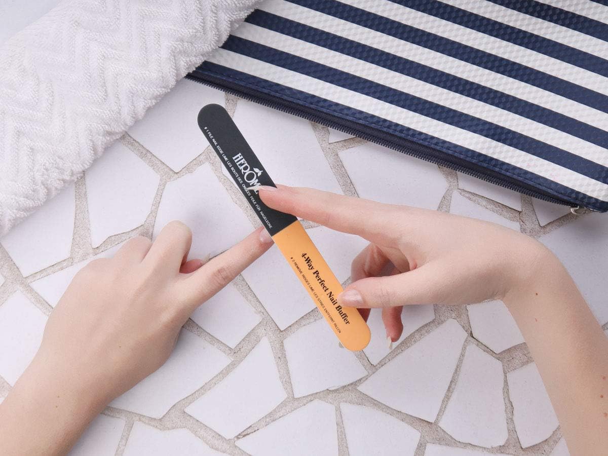 Herome 4-Way Perfect Nail Buffer – Double-Sided File With 4 Grits For ...