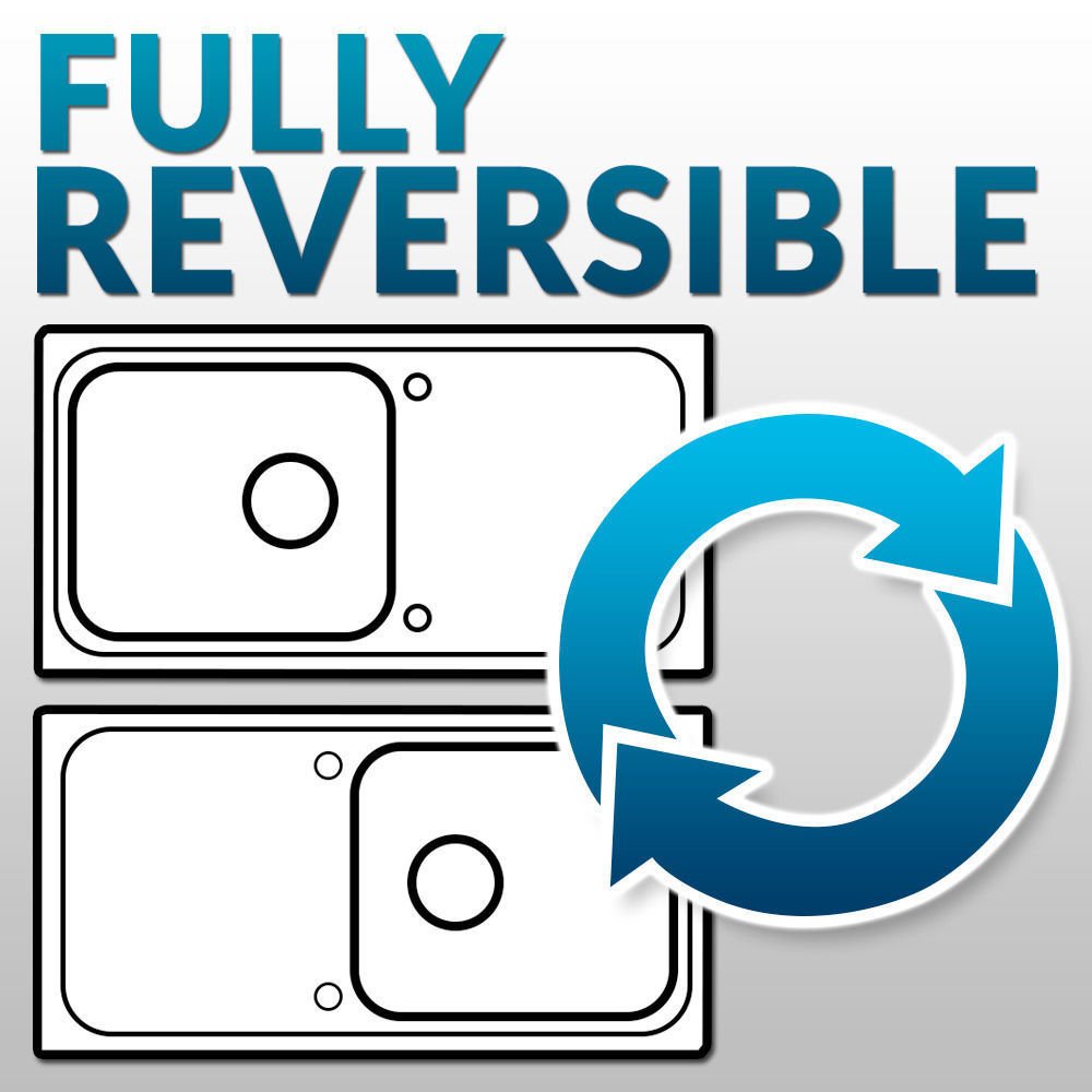 Kitchen Sink Made of Tectonite with A Single Bowl Sirius SID 611-78 - Onyx