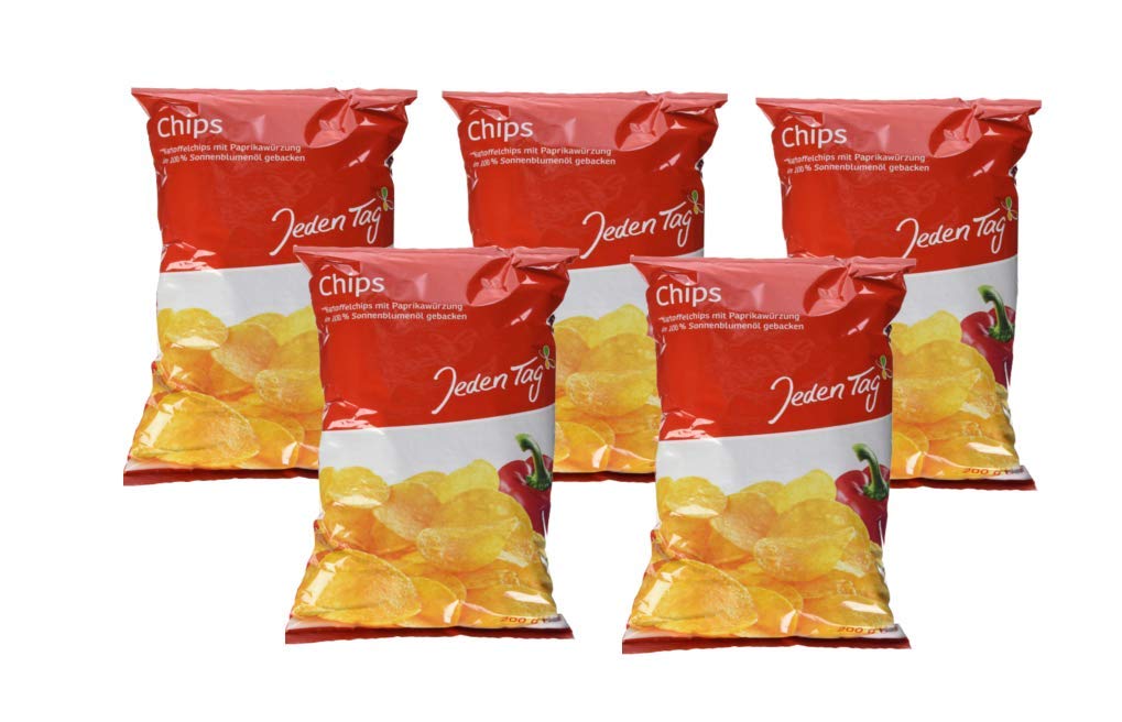 Jeden Tag Paprika Chips mit Sonnenblumenöl, 200 g Amazon.de