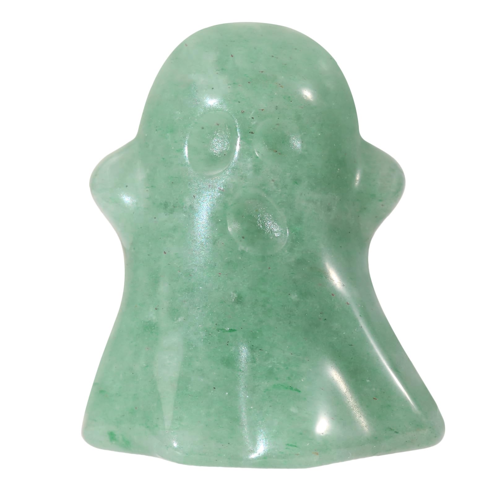 KYEYGWO Pack of 2 Hand Carved Crystal Ghost Statue for Halloween Decoration, Mini Ghost Figurine Haunted House Ornaments