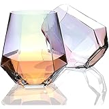 Amesser Whiskey Glasses Old Fashioned 11 - Ounce Set of 2, Lead·Free Handblown Crystal Whisky Tumbler for Bourbon, Scotch, Li