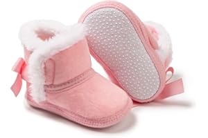 ZOOLAR Infant Unisex Warm Fur Lining Soft Boots Baby Winter Ankle Non-Slip Rubber Texture Sole Toddler Winter Snow Crib Shoes