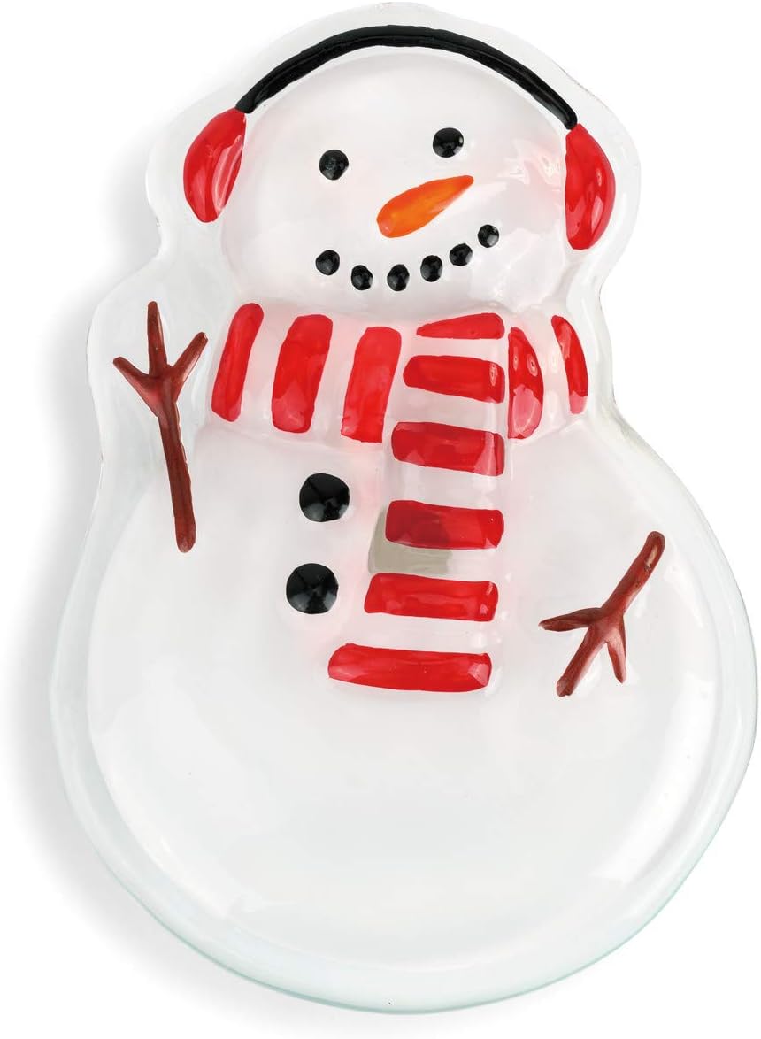 Amazoncom demdaco snowman with ear muffs winter white 4 x 3 glass Amazoncom demdaco snowman with ear muffs winter white 4 x 3 glass