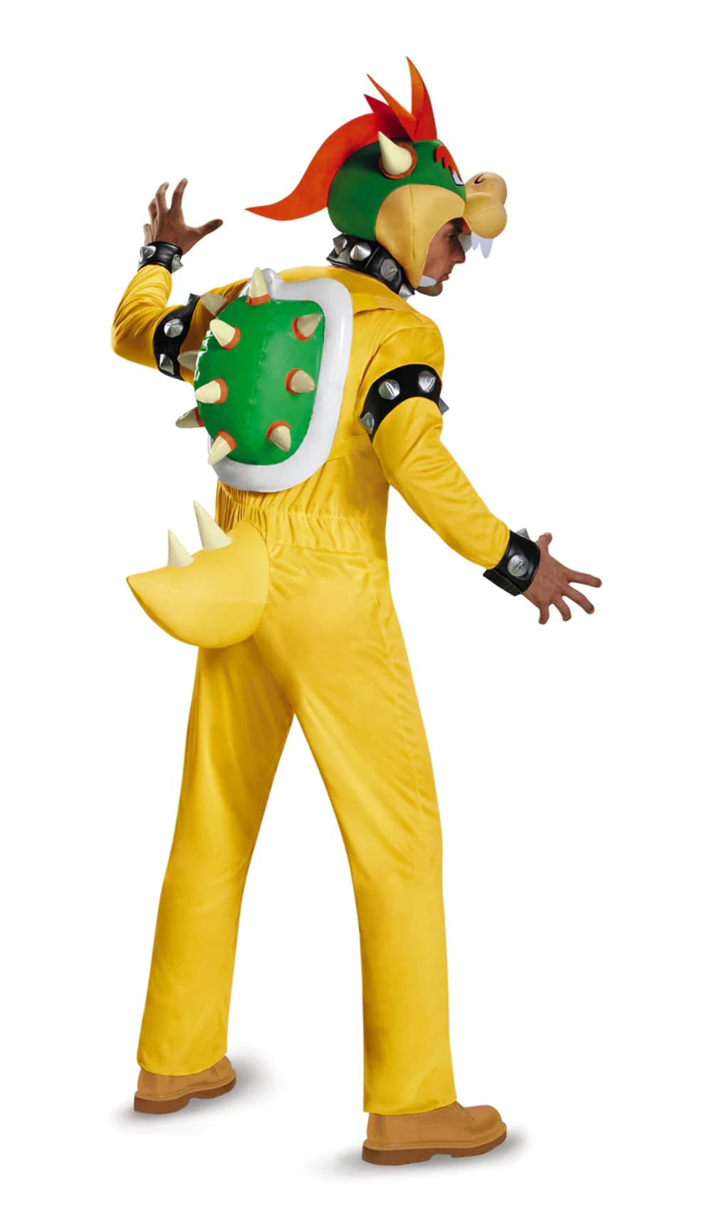 Disguise Super Mario Bros Deluxe Bowser Costume for Adults | Men's Plus Size Bowser Cosplay Outfit with Inflatable Shell