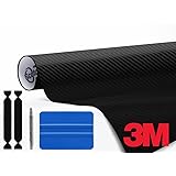 3M 1080 Black Carbon Fiber 1ft x 5ft Vinyl Car Wrap With 3M Tool Kit