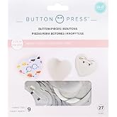 We R Memory Keepers Button Press Refill Pack Kit-Heart - Makes 9 Pins