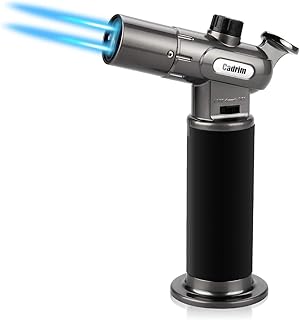 Cadrim Flambierbrenner, Butangasbrenner, Bunsenbrenner, Dual Flammen Küchenbrenne Flambierbrenner Doppelflammen/Ideal zum Flambieren Karamelisieren Grillen Flambierer für Desserts, Home Küche, BBQ