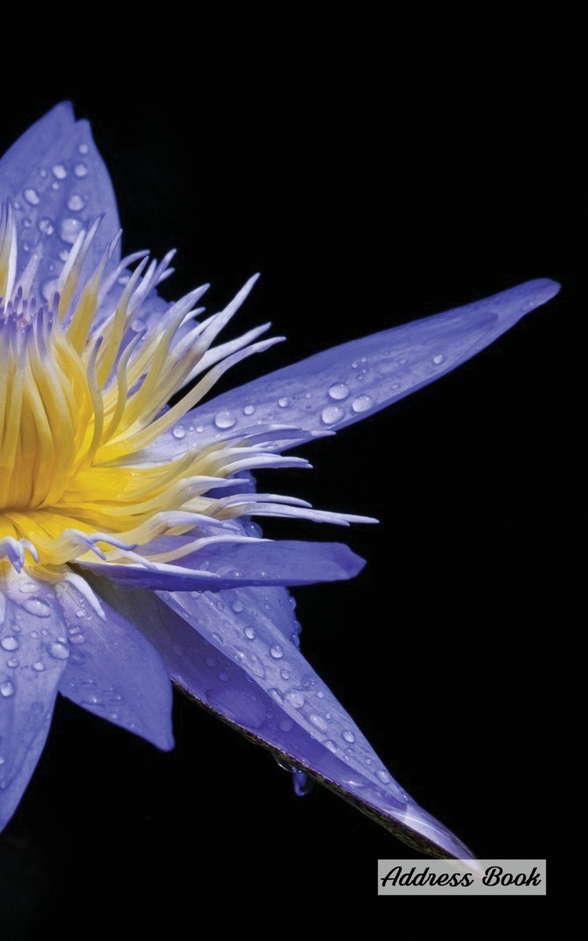 Address Book: 5" x 8", Blank Address Book, Contacts, Addresses, Durable Cover, 100 pages, Flower Style (6)