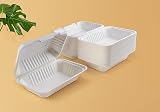 FOOGO Green 9x6 Inch Clamshell Takeaway Boxes 32oz Sugarcane Pulp view 7