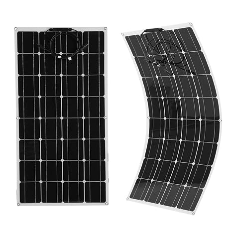 Kitechildhrrd 100W 12V Solaranlage Solarpanel Komplettset Flexibel Monokristallin Solar Panel Camping 12 Volt Solarmodul Sola