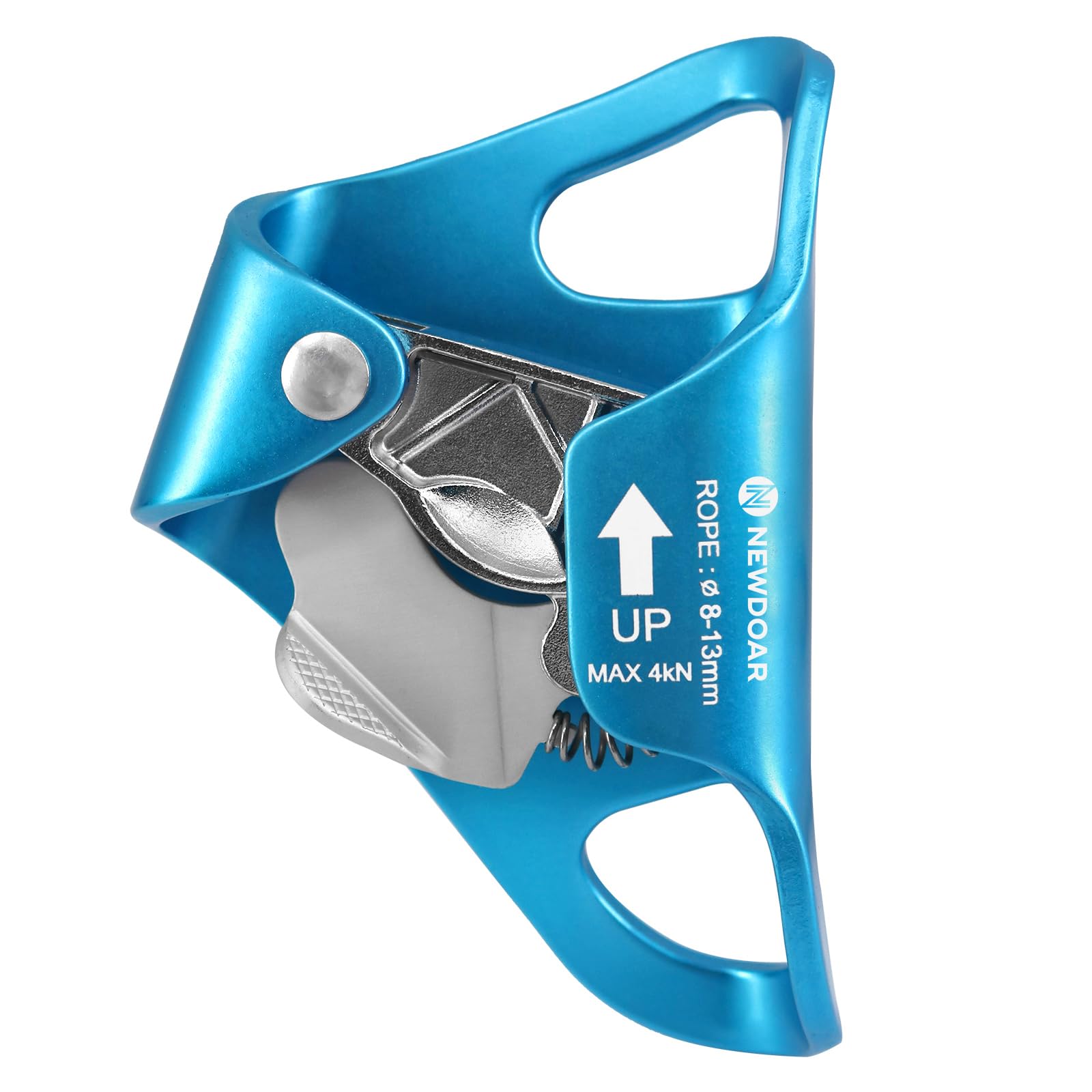 NewDoar Rock Climbing Chest Ascender Abdominal for Vertical Rope Climbing CE Certified Rope Clamp for 8~13MM Rope-Blue