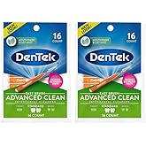 DenTek Easy Brush Interdental Cleaners, Standard Between Teeth Brushes, Plaque Control, Dental Picks for Oral Care, Mouthwash Blast Mint, 16 Count (Pack of 2)
