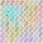 Mudder 144 Pieces Nail Vinyls Stencils Nails Stickers Set, 24 Sheets 72 Different Designs Cute Easy Nail Art Decal Stickers Stencils Sheets