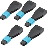 Buacoz 5 Pack MPO/UPC Female Fiber Optic Loopback Tester Cable, OM3 Multimode Duplex 50/125&mu;m MPO 12 Core -Fiber Loopback Adapter for 40G 100G Networks and QSFP Testing