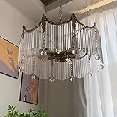 8 Lights Crystal Chandelier, 23.6'' French Luxury Vintage Ball Chandeliers, Crown Crystal Living Room Pendant lights, America